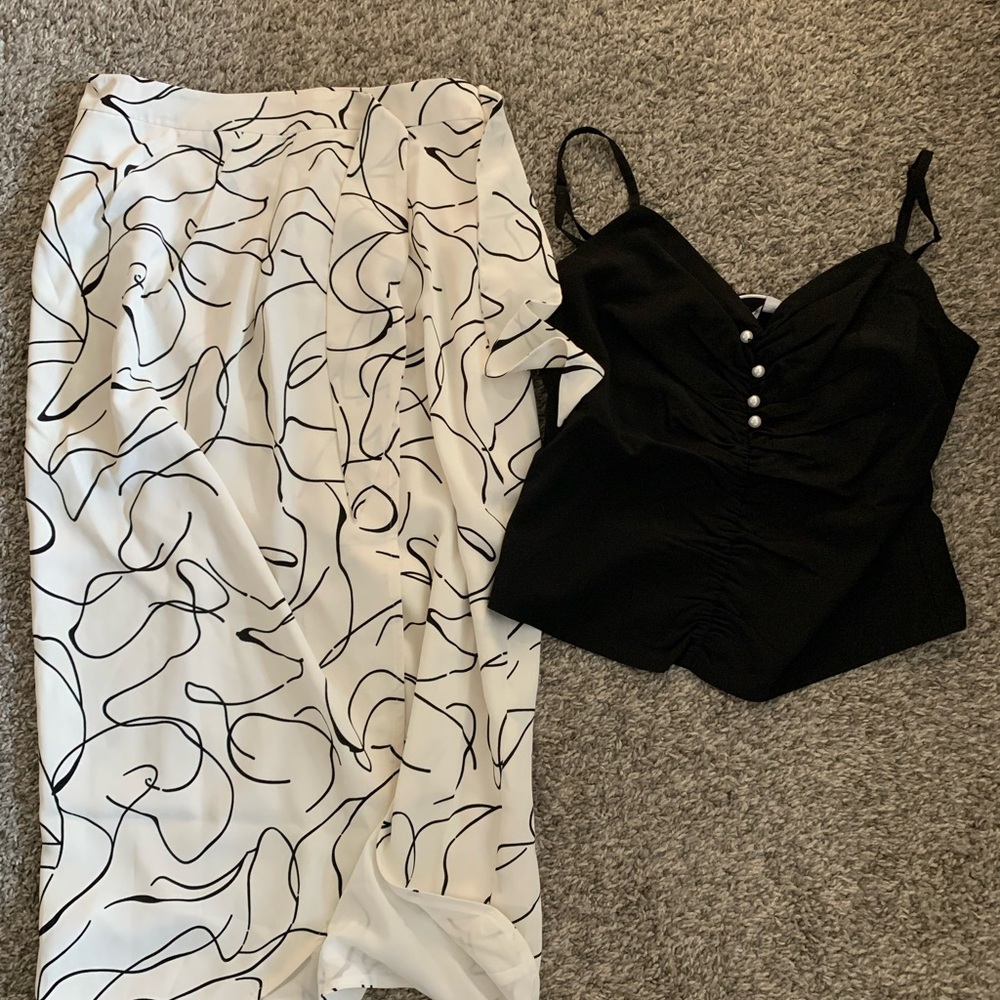 Petite Studio Catalina NYC Two-piece Skirt and Top Set